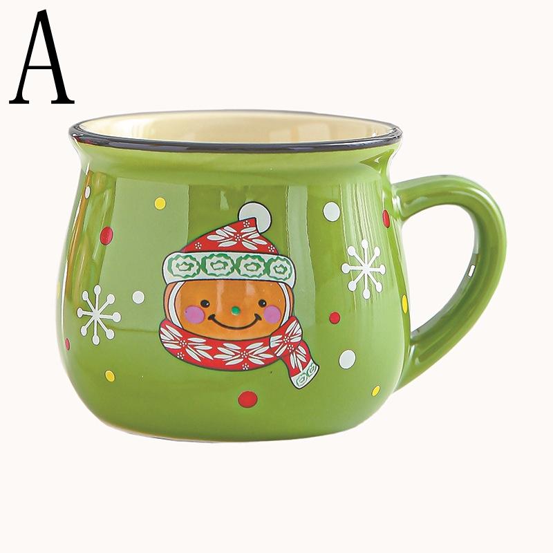 New Mini Christmas Mugs Couples Ceramic Cups Kawaii Santa Claus Figurines Creative  Gift For Office Home Milk Coffee Tea Cup
