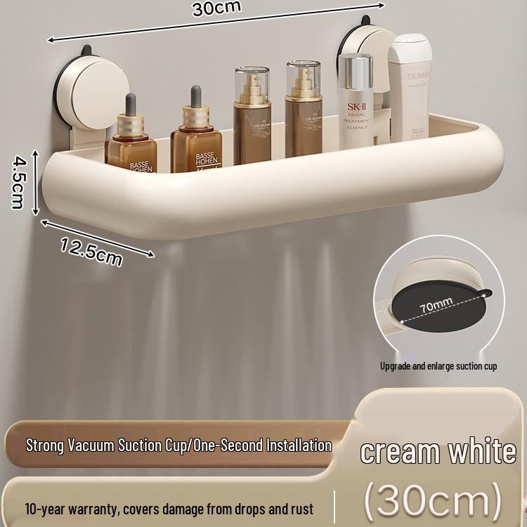 Punch-Free Gunmetal Bathroom Shelf: Wall-Mounted Storage for Vanity & Toilet