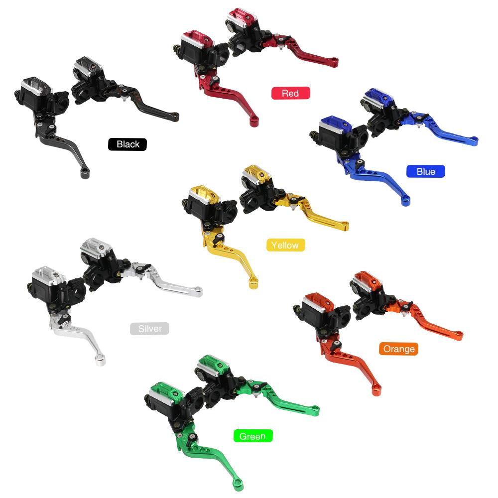 ZSDTRP 1Pair 22mm Motorcycle Roller Adjustment Brake Clutch Levers Universal CNC Motorcycle Handlebar Hydraulic Brake Pump