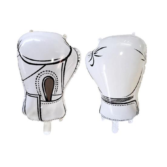 10 Pcs Boxing Gloves Balloons Inflatable Aluminum Foil Boxing Glove Balloons Sports Theme Party Decor for Birthday Wrestling Events