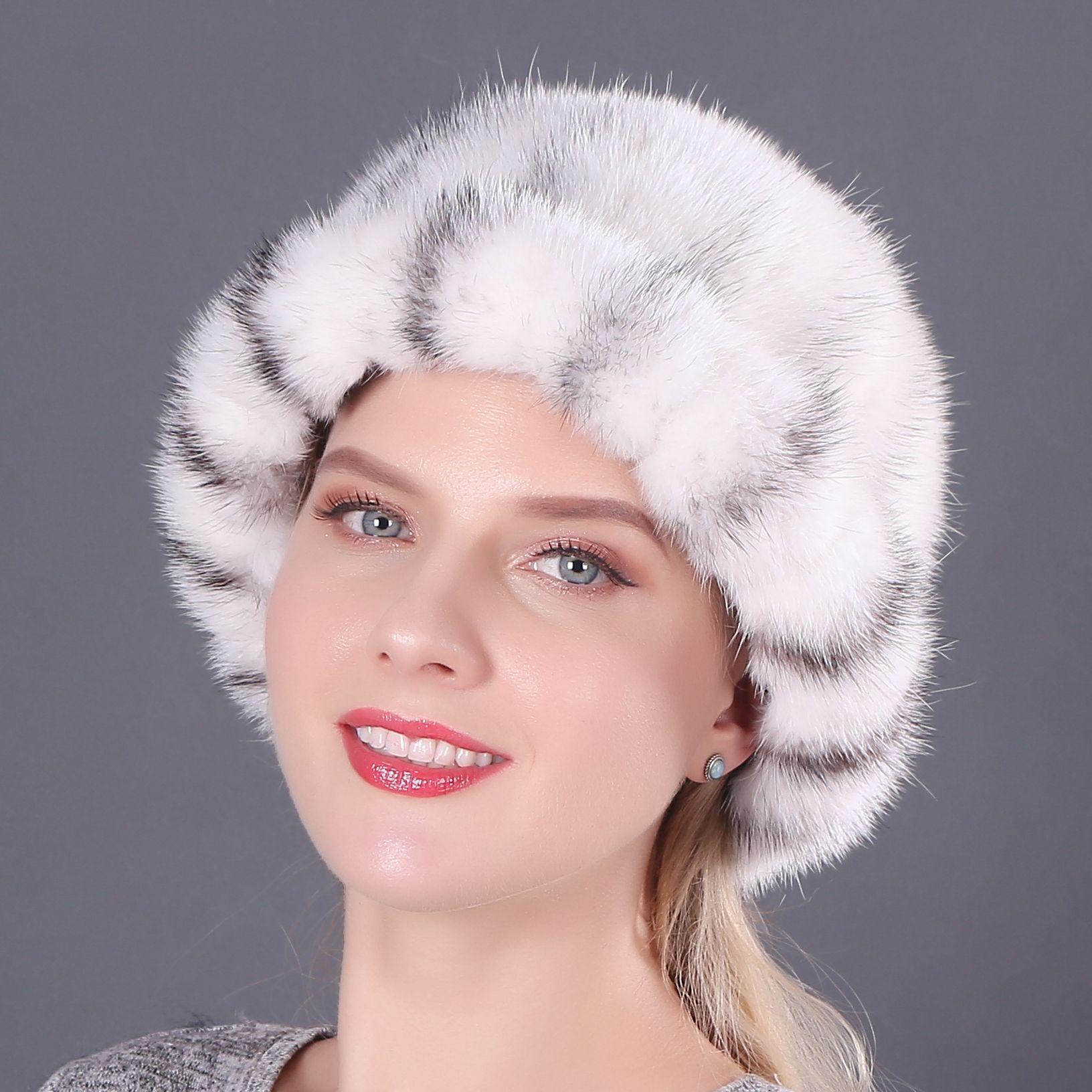 

New mink fur hat women s winter ear protection basin gift mother hat thickened thermal hat fur women