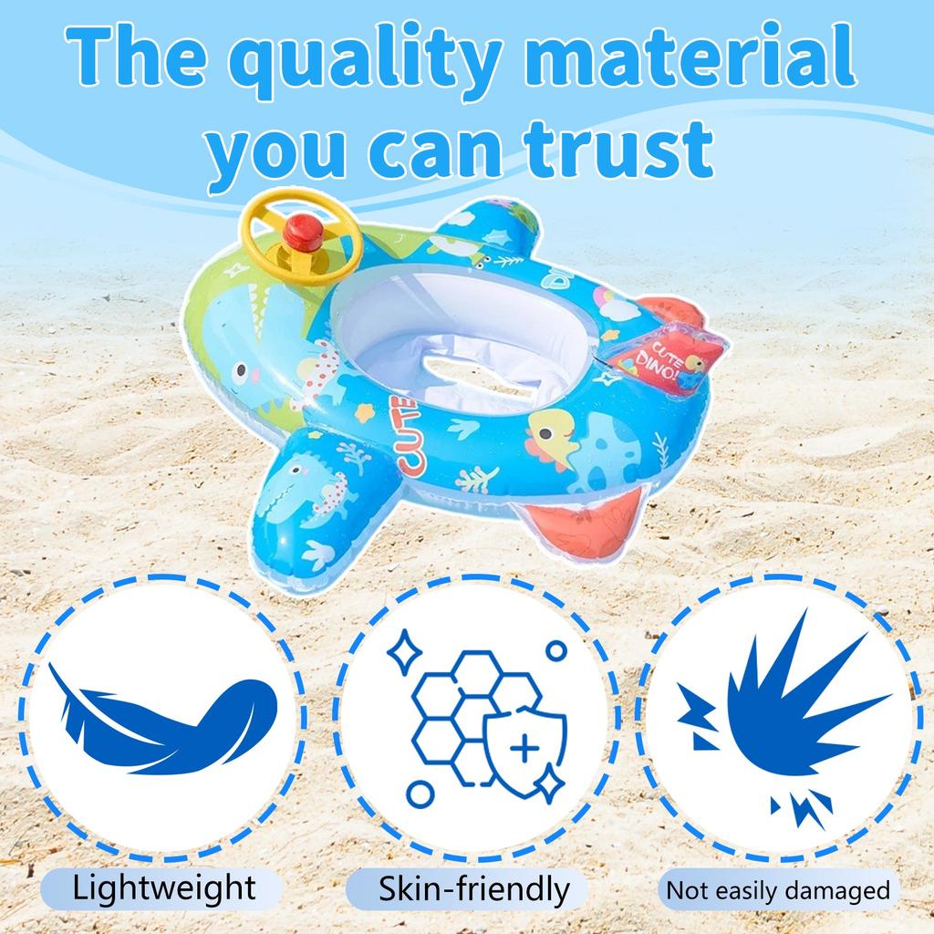 Baby Inflatable Swimming Pool Floating Ring Dinosaur Airplane Summer Water Inflatable Toy