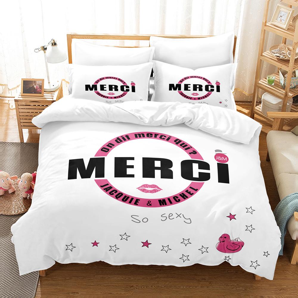 Animal Tiger Lion Printing Two-Piece Kit 3D Digital Bed Three-Piece Kit
