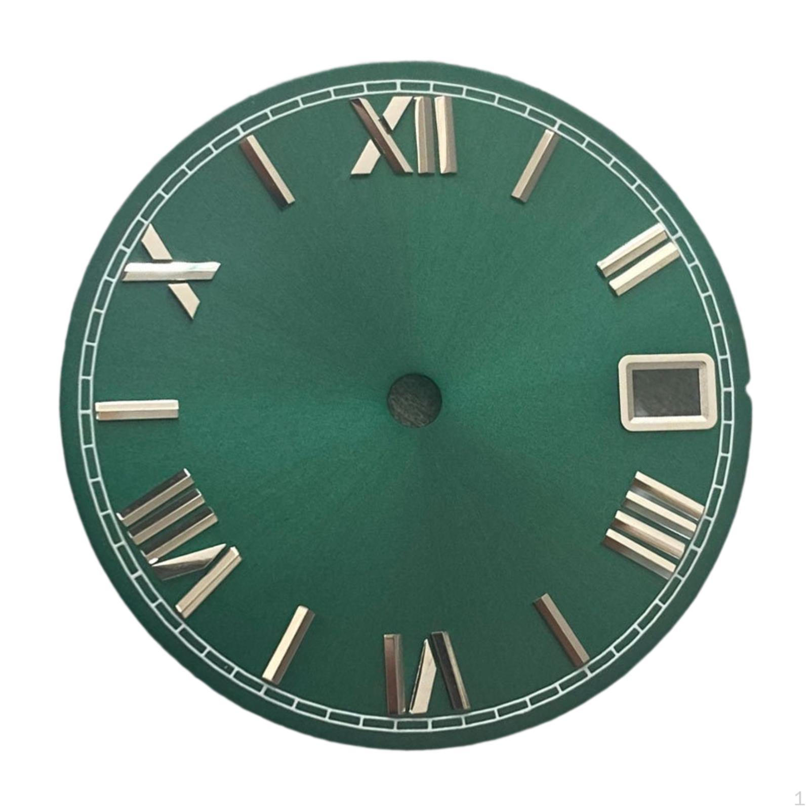 28.5mm Roman Numerals Dial Replacement, High Reliability Metal Watch for NH35/36/4R/7S Movement rosso