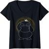 Womens Pokémon - Psyduck Spiral V-Neck T-Shirt