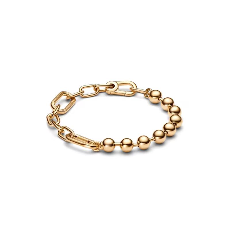 925 Silver Original 17-21CM Pearl Heart-Shaped Hard Ring Square Buckle Round Bracelet Fit for DIY Mini Birthday Jewelry Gifts