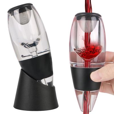 Decanter per vino versatore con filtro e base portatile professionale per bar, feste, cucina, vino rosso, whisky, aeratore, dispenser che fa riflettere rapidamente