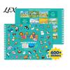 Preschool Arts And Crafts Coloring Book with Animal Stickers, Rich Cartoon Patterns Coil Binding Kids Art Activity Supplies Book, Creative Educational