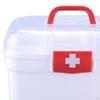 Family First Aid Medical Box Container 2-Layer Bin Storage Cosmetics Outdoor Activities Travel
