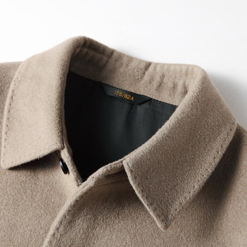 Осенне-зимняя двусторонняя шерстяная рубашка ручной работы — фото 6