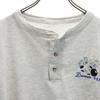 OLD 90s By color Short sleeve Single-stitch Henley neck T-shirt Bowling Men's Used