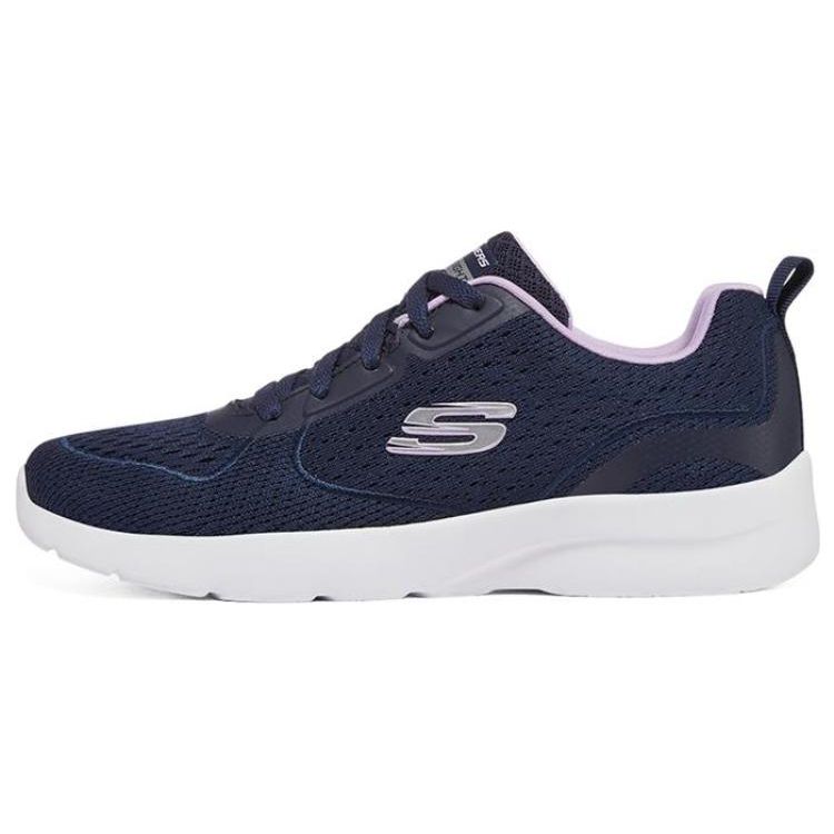 Skechers Dynamight 2.0 Fabric Synthetic Leather Sports Round Toe Lace-Up Low-Top Lifestyle Casual Shoes Women sneakers Lavender 149544-NVLV 36.5
