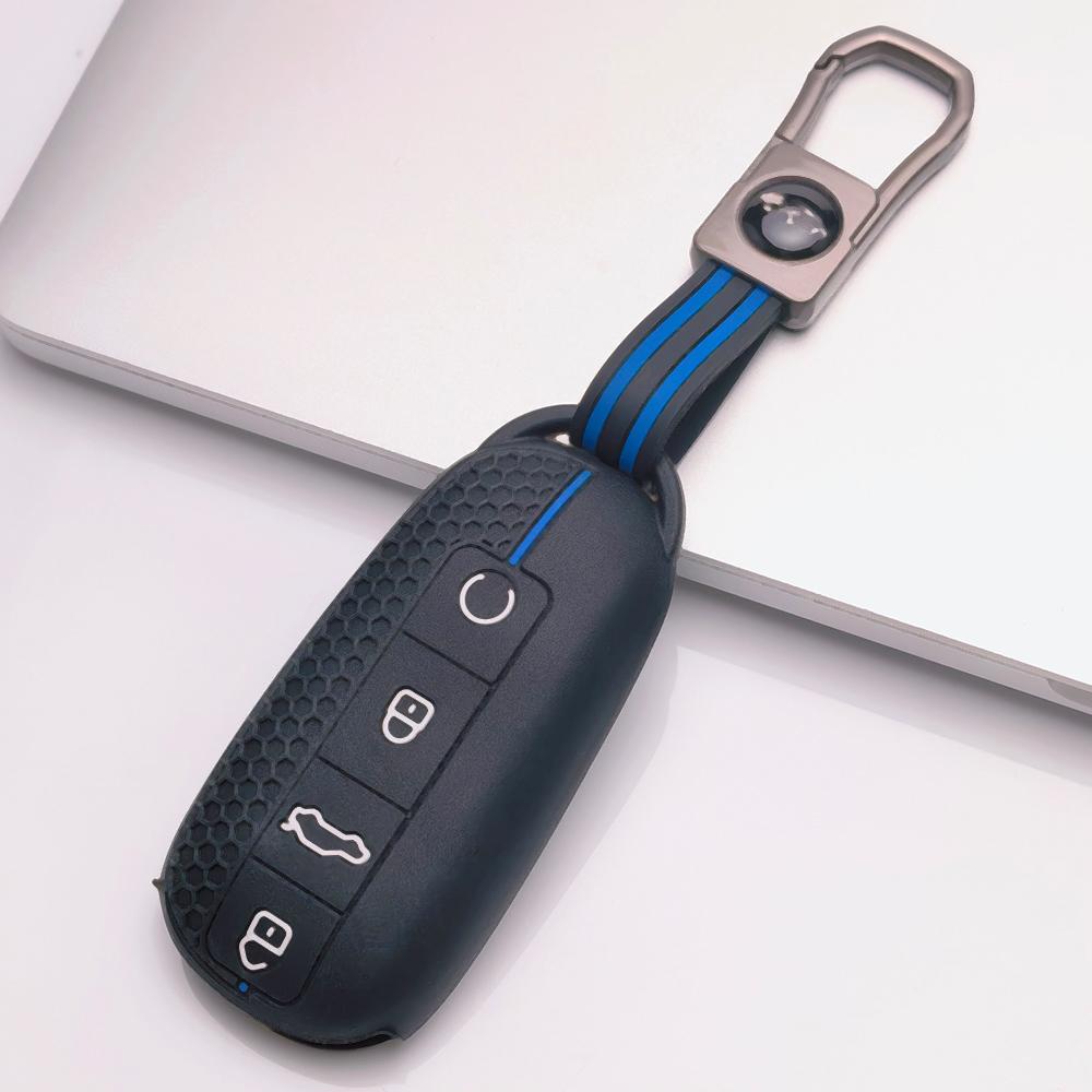 Soft Silicone Remote Key Case for Chery Tiggo 7 Pro Arrizo 8 OMODA 5 Omoda C7 7 SHS Phev Jetour Honeycomb Texture Non Slip Grip Car Remote Key Sleeve