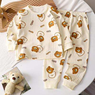 Sets for Children Loungewear Long Sleeve Pajamas for Children Cute Deisgn Lightweight and Comfortable Fabric Sleepwear Outfit