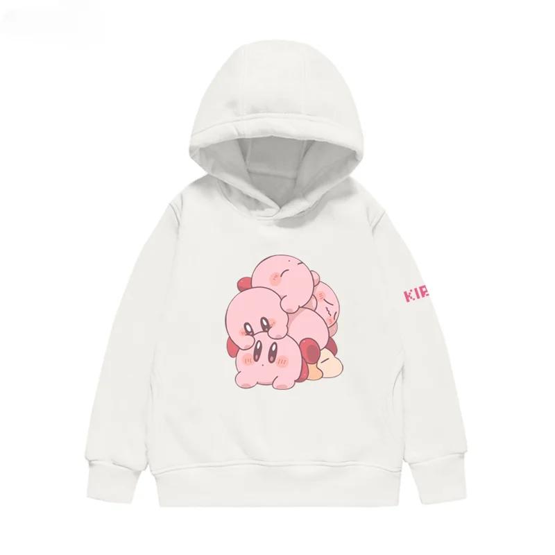 2025 Cute Kirby Hoodies Boys Clothing Kids Children's Boy's Clothing Round Neck Sweatshirt Girls Clothes 4 To 14 Years Hoodies