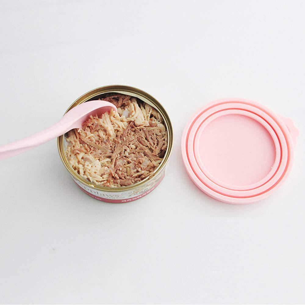 Capac din silicon pentru conserve de mâncare pentru animale de companie - Sigiliu 3-în-1 pentru păstrarea prospețimii pentru pisici și câini