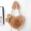 Winter new versatile love bag ball bag fluff bag women's autumn and winter handbag chain bag
