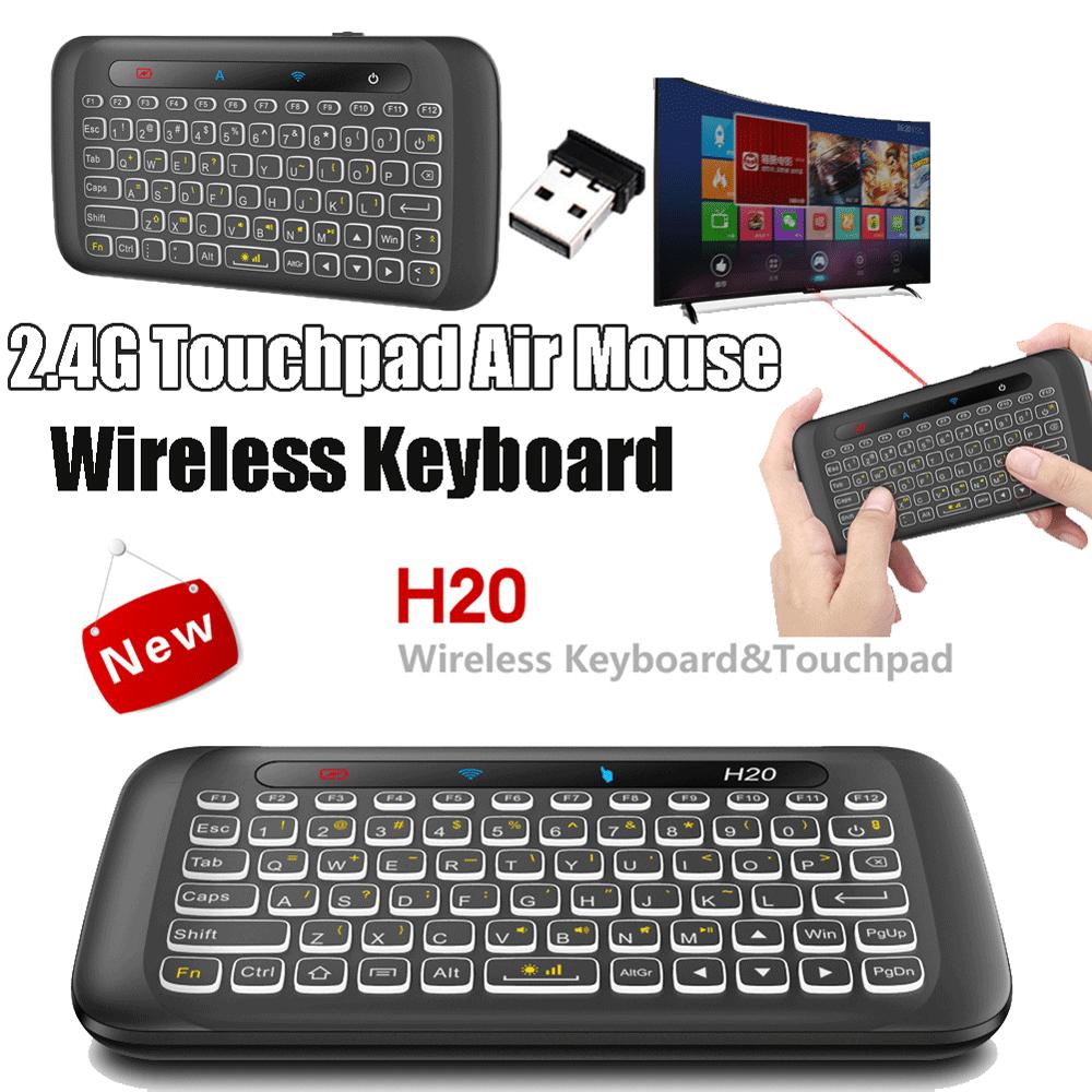 Сенсорная Air Mouse Клавиатура ИК Пульт Дистанционного Управления с Подсветкой Клавиатуры Цветные Светодиоды Регулируемая Яркость для Smart TV Приставки CHINA