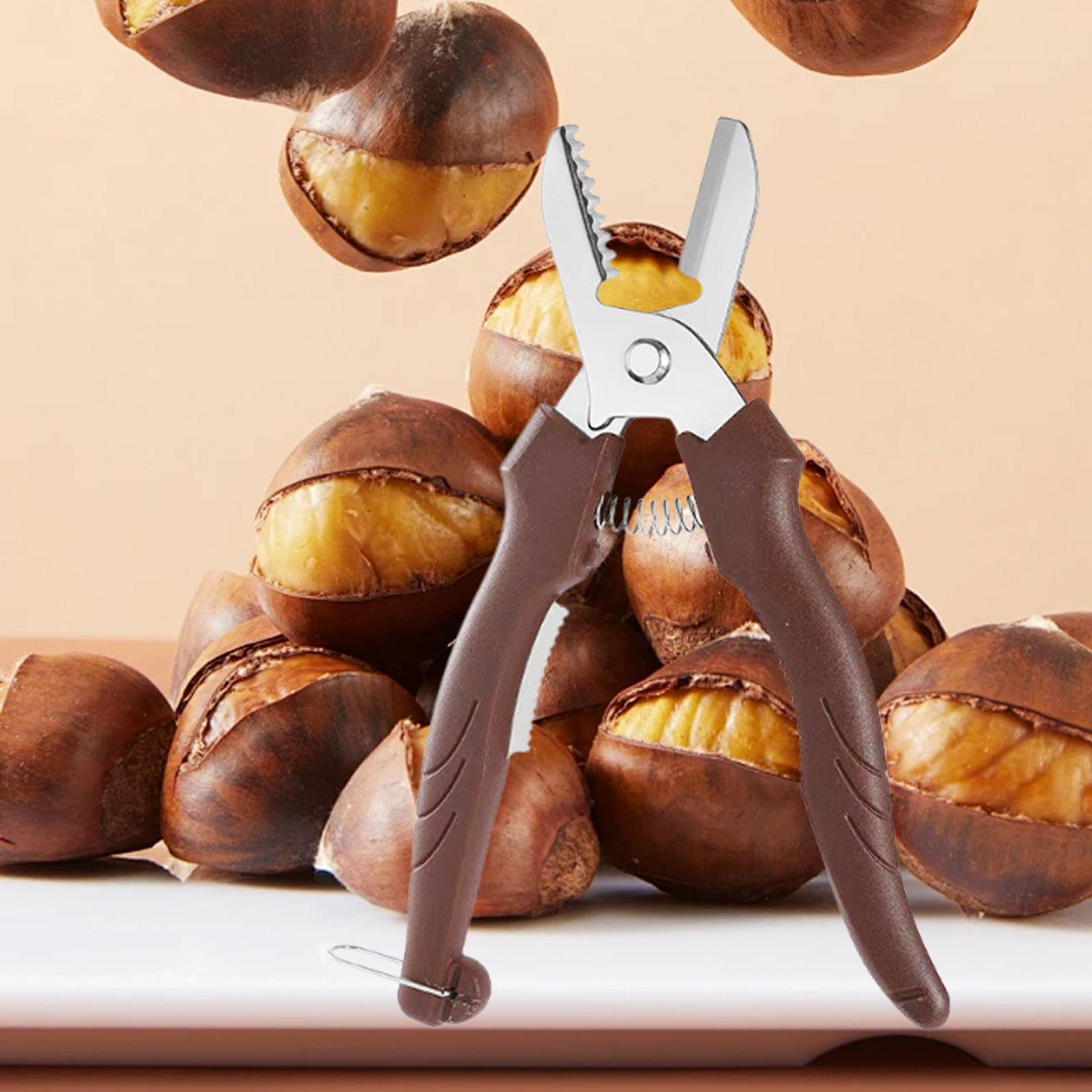 

Millet Scissors Remover Shell Peeling Accessories for Roasting Picking Chestnuts Stainless Steel Sheller Nut коричневий