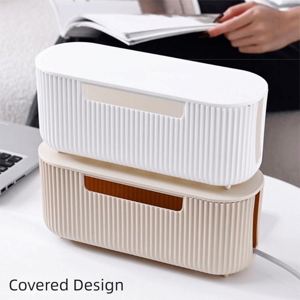 Dustproof Power Strip Storage Box With Lid Power Strip Organizer Wire Management Case Home