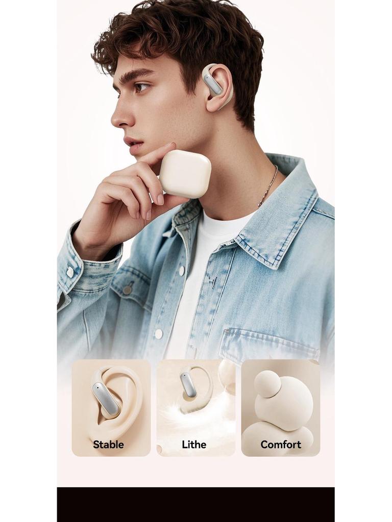 2025 AI Translation Wireless Bluetooth Earbuds with Ear-Hook, Noise Reduction, Long Battery Life, Comfortable for Extended Wear