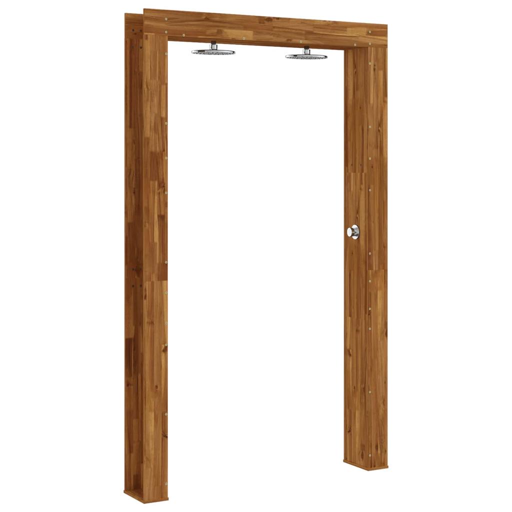 Garden Shower 226 cm Solid Acacia Wood and Stainless Steel Natural