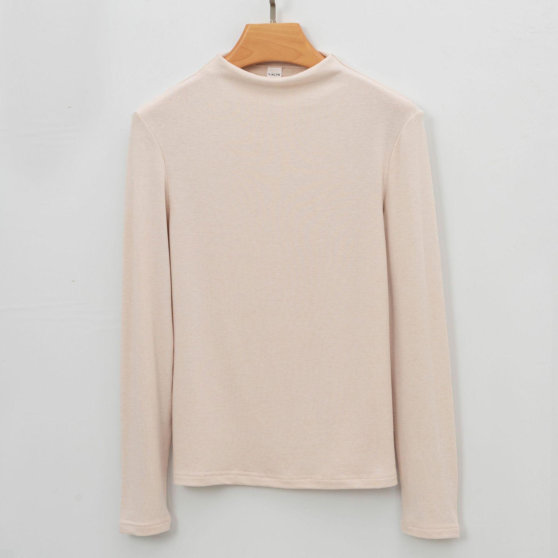 

Шерстяной шелковый облегающий термобархатный топ для женщин 160/84A (M) грязно-белый