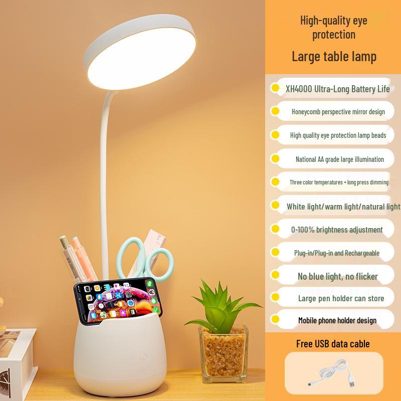 LED Rechargeable Eye Protection Study Lamp for Dorms and Children's Reading