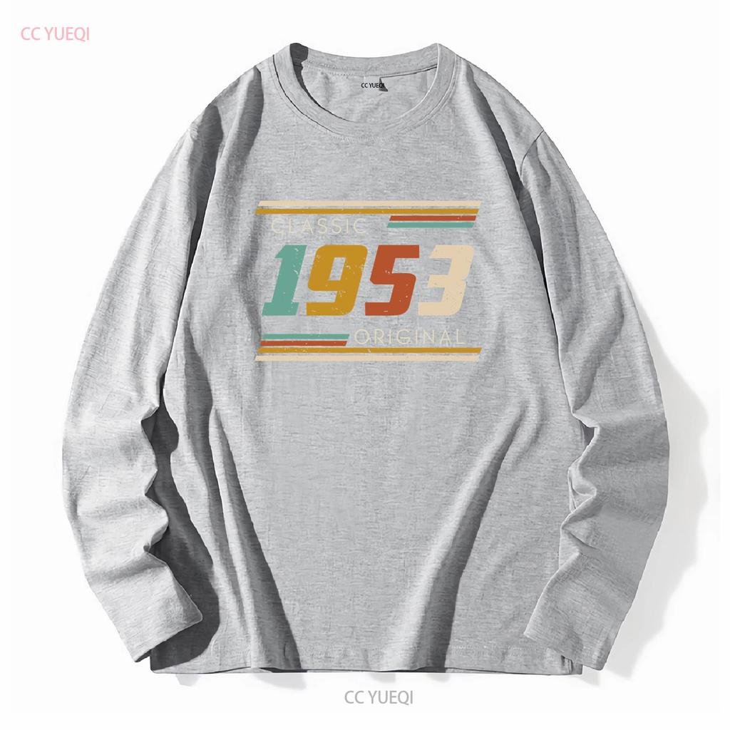 Classic 1953 Original T Shirt Birthday For Mens Vintage Washed Homme Breathable Streetwear Unisex Comfortable Slightly