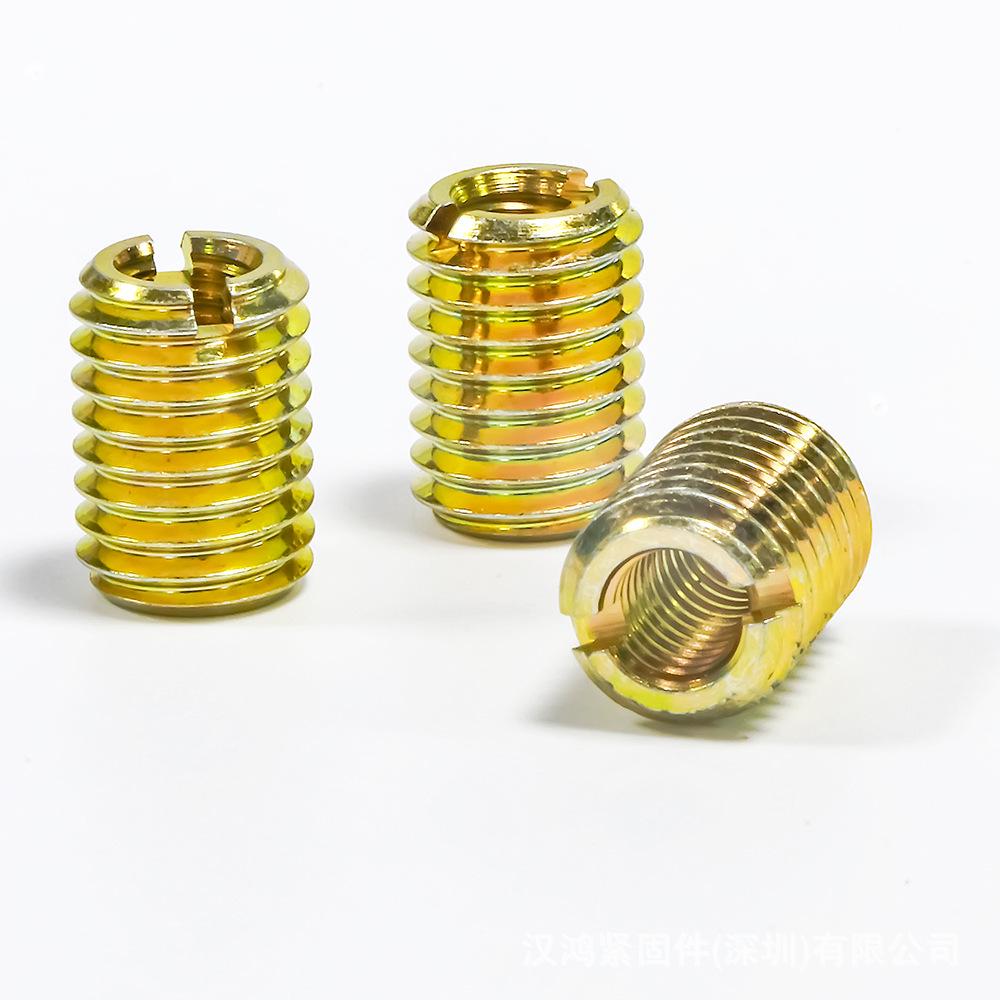 304 Stainless Steel Slotted Flange Self-Tapping Threaded Insert and Nut Set