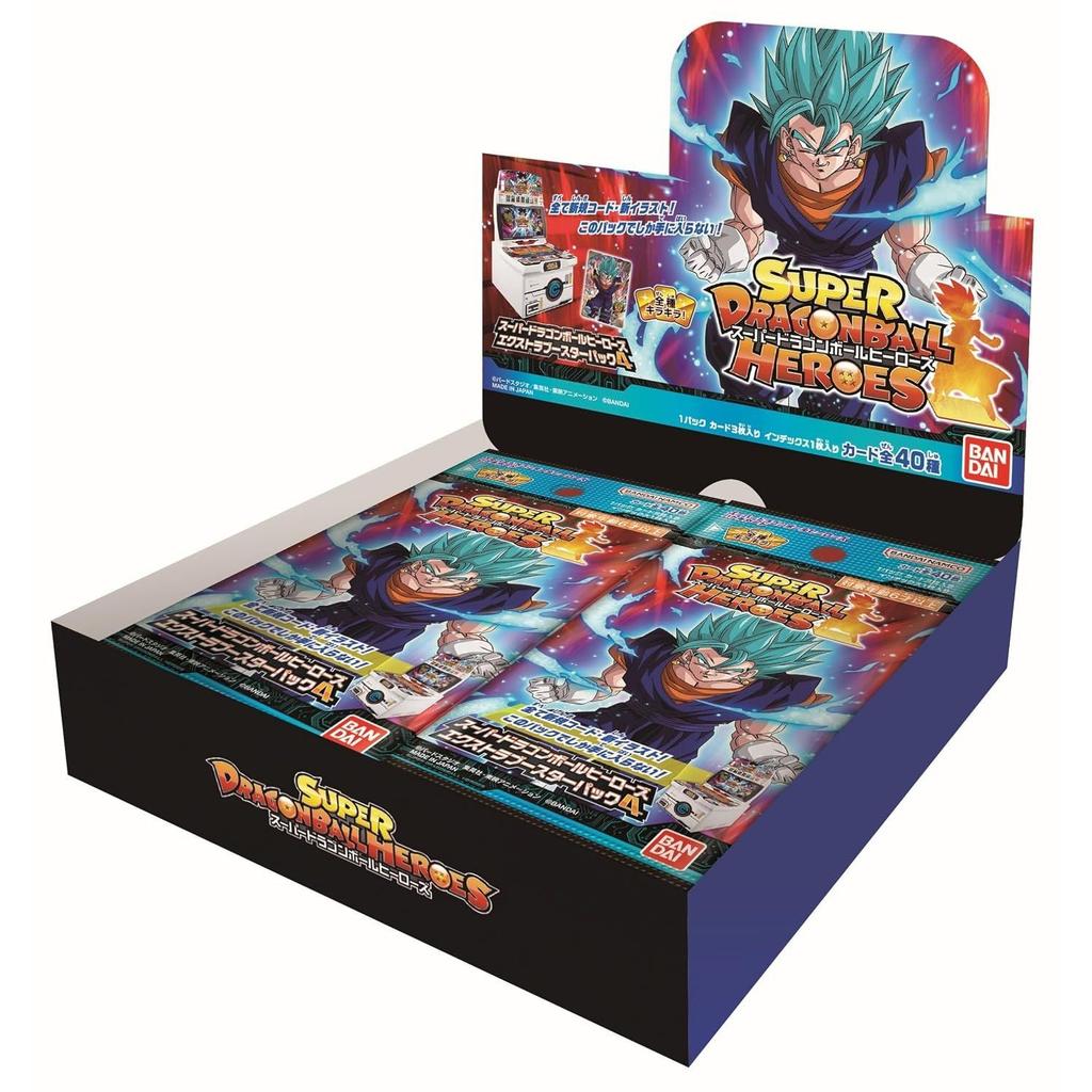 BANDAI Super Dragon Ball Heroes Extra Booster Pack 4 (BOX) 20 packs included