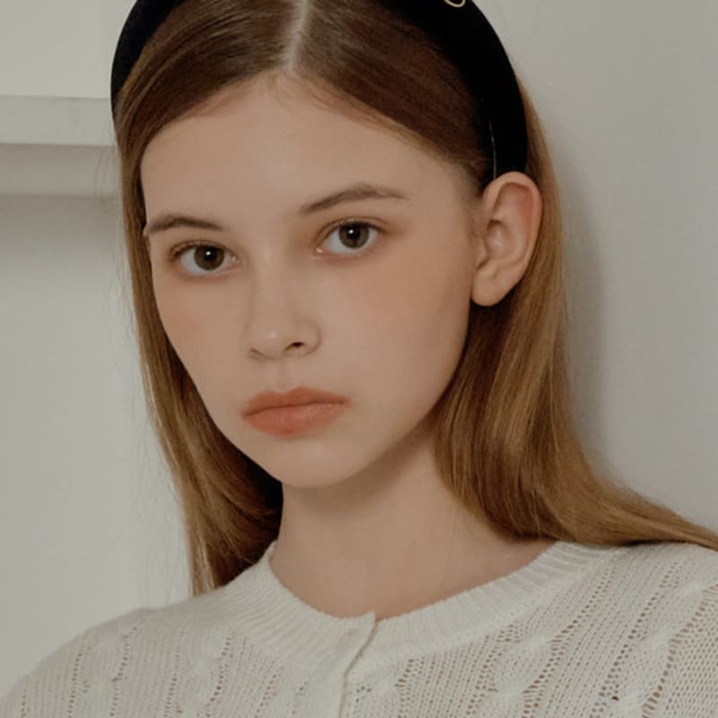 ANOETIC VOLUME SATIN VELVET HAIRBAND_BLACK