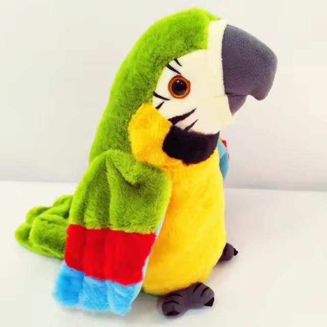 Pappagallo parlante giocattoli di peluche elettronici che parlano registrano ripetendo carino morbido animale di peluche uccello bambola bambini bambini regalo per bambini