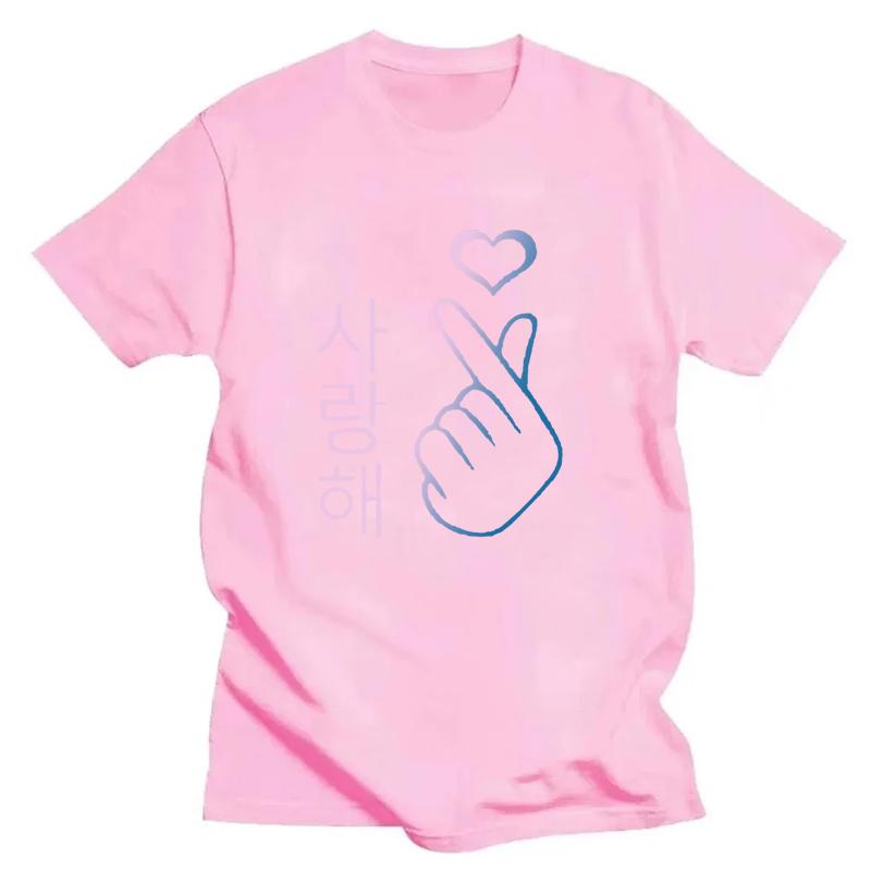 

Мода Kpop футболка смішні короткі рукави прохолодний любить подарунок літня спортивна футболка вільний літній біговий топ повсякденні футболки топи 3XL рожевий