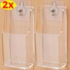 2/1PCS Transparent Acrylic Storage Box with Hook TV Air Conditioner Remote Control Holder Case Household Wall Mount Storage Box