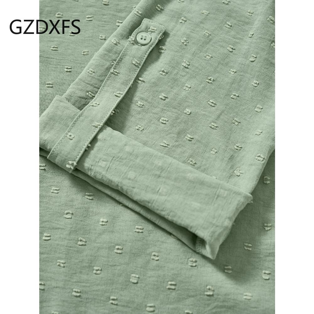 DX-Spring/Summer New Women's Fashion Solid Loose V-neck 3/4 Sleeve Top