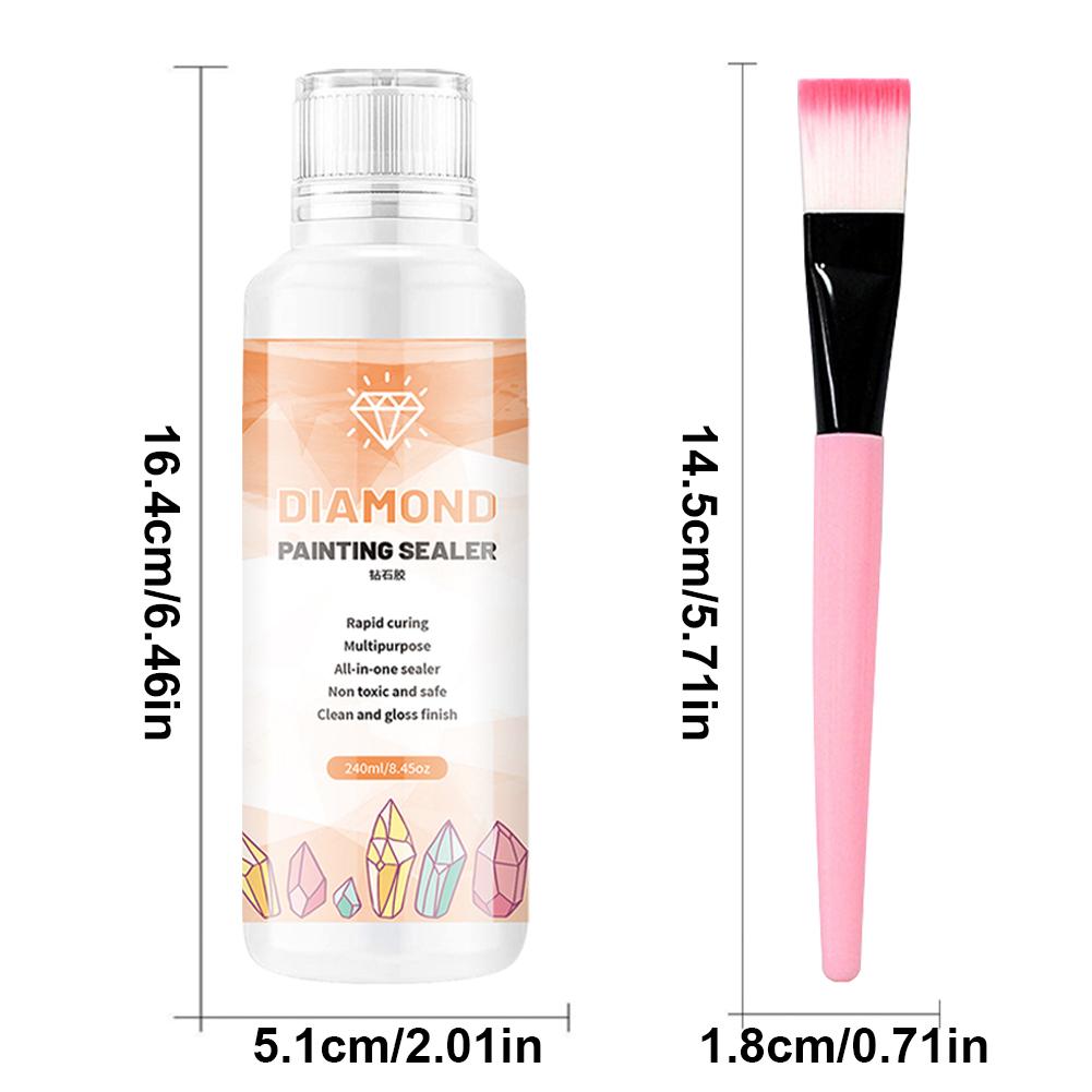 60-240ML 5D Rhinestone Art Glue Permanent Hold Shine Shine Effect Puzzle Sealer Sticky Diamond Embroidery Mosaic Glue Gel Access