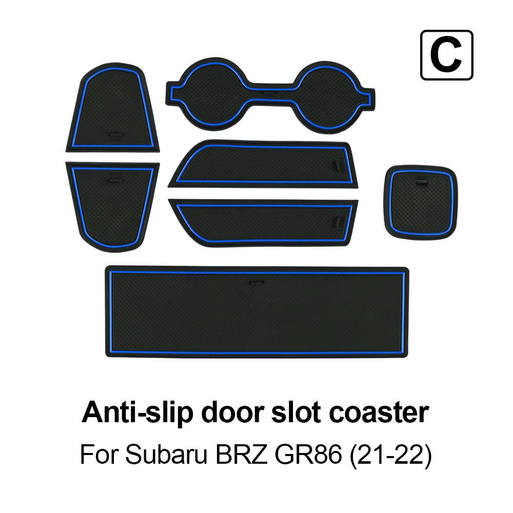 Anti-Slip Cup Mat For Subaru BRZ Toyota GR86 2025 2025 2025 2025 Dust-proof Rubber Pads Rug Gate Slot Mats Stickers Accessories