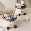 High-capacity Handheld Pen Holder Double-deck Stationery Organizer Pencil Storage Box  Office