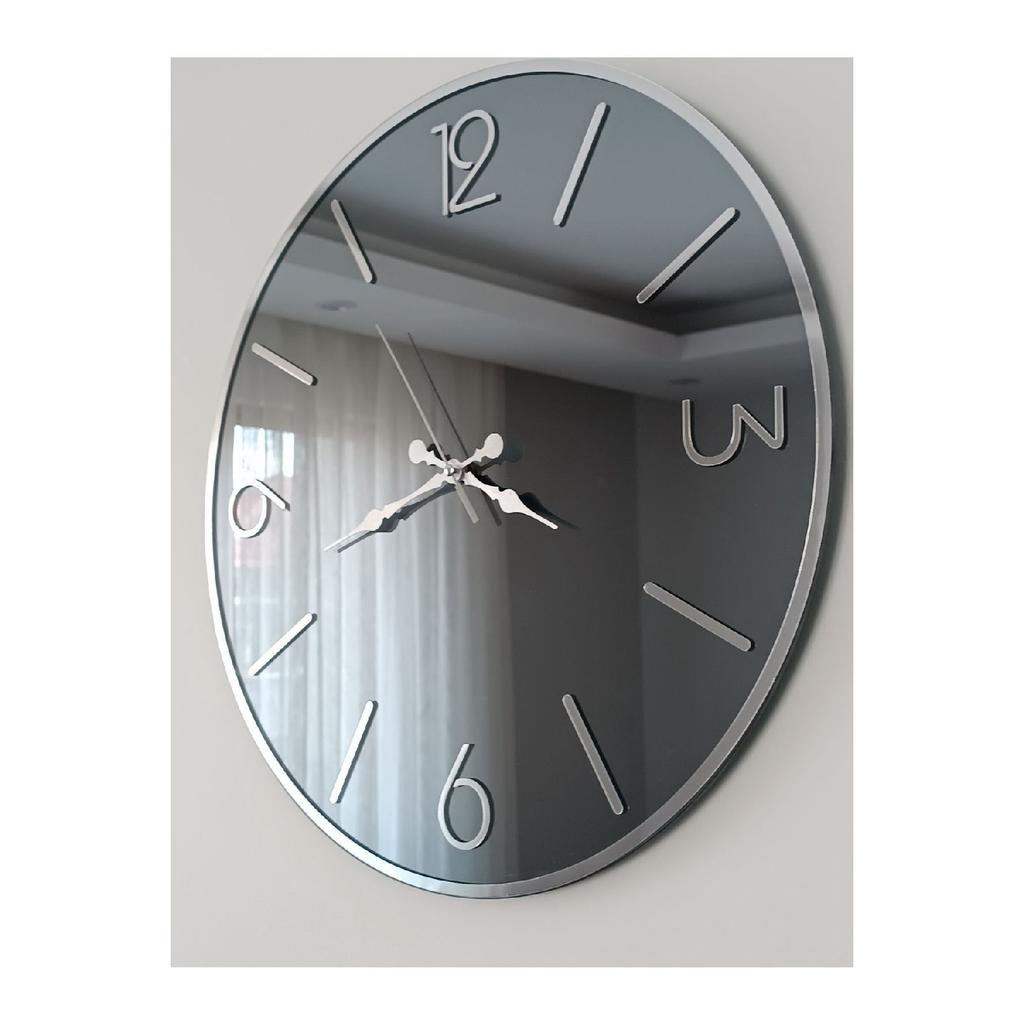 Mirrored Wall Clock Smoked Best Seller