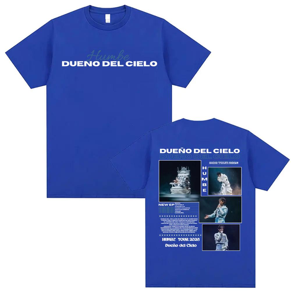 Humbe Dueno Del Cielo Tour 2026 Cover T Shirts Men Women Summer Hip Hop Punk Style T Shirt High Quality Cotton Casual Tshirts