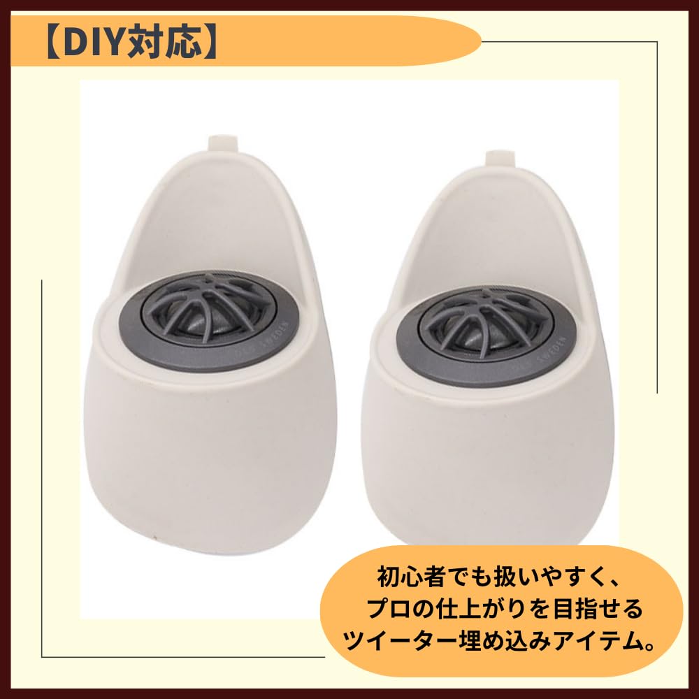 Ideamall Speaker Bracket for Car Tweeter Rear Speaker Left and Right Set Mount, White,