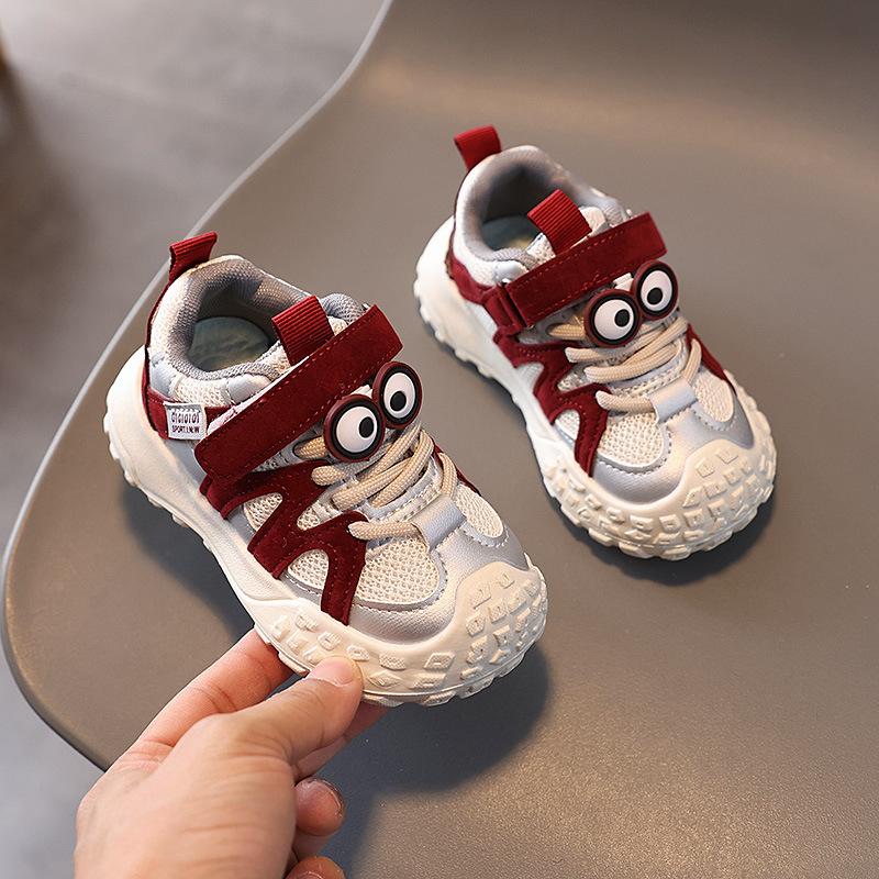 Autumn Winter Kids Fleece Lined Mesh Sneakers Boys Girls Non Slip Soft Sole Casual Running Shoes Durable And Comfortable