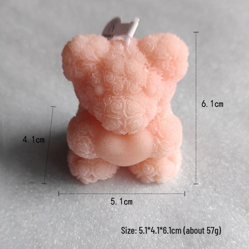 Rose Bear Aromatherapy Candle - Creative Ornament & Valentine's Souvenir