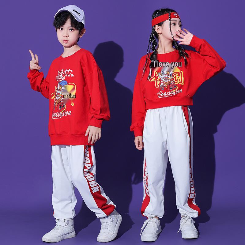 Kids' Cheerleading Costume for New Year's, Kindergarten, Primary School, Autumn Sports Day, and Opening Ceremonies