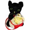Q-FLA Plush Toy, Mischievous Kitten, Cat, Black Cat, Fluffy Animal, Gift, Celebration, 755767