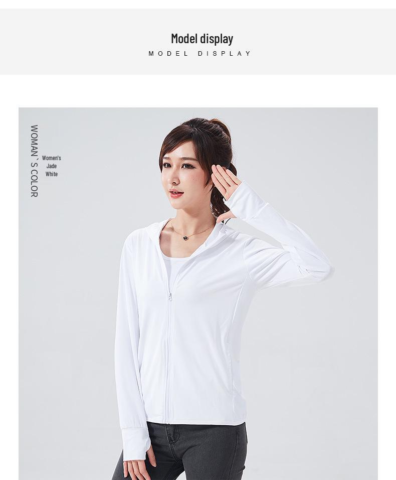 Erkek ve Kadın UPF 50+ Buz İpeği Uzun Kollu Güneş Koruyucu Ceket