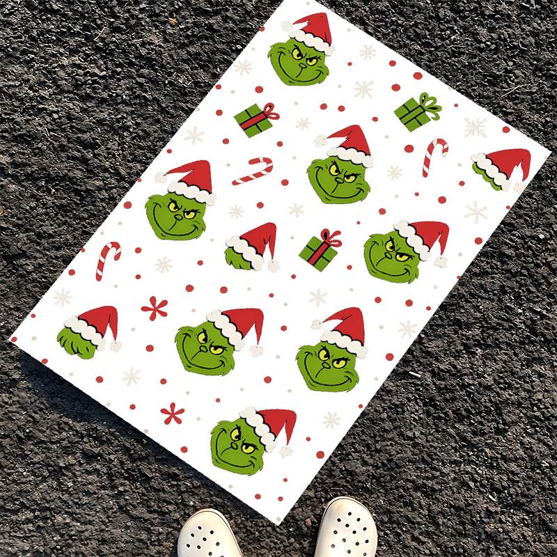 Grinch Printed Carpet, Rug for Office Chair Living Room Bedroom Kitchen Room Decor Gifts.