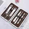 7-Piece Professional Nail & Eyebrow Clippers Set for Manicure and Pedicure