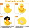 Rubber Middle Finger Duck Car Ornament Funny Office Gift Car Dashboard Decoration Quirky Decor Rubber Duck Funny Car Accessories